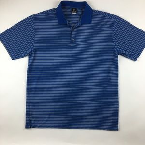 Nike Golf Mens Striped Blue Golf Polo Size (XL)